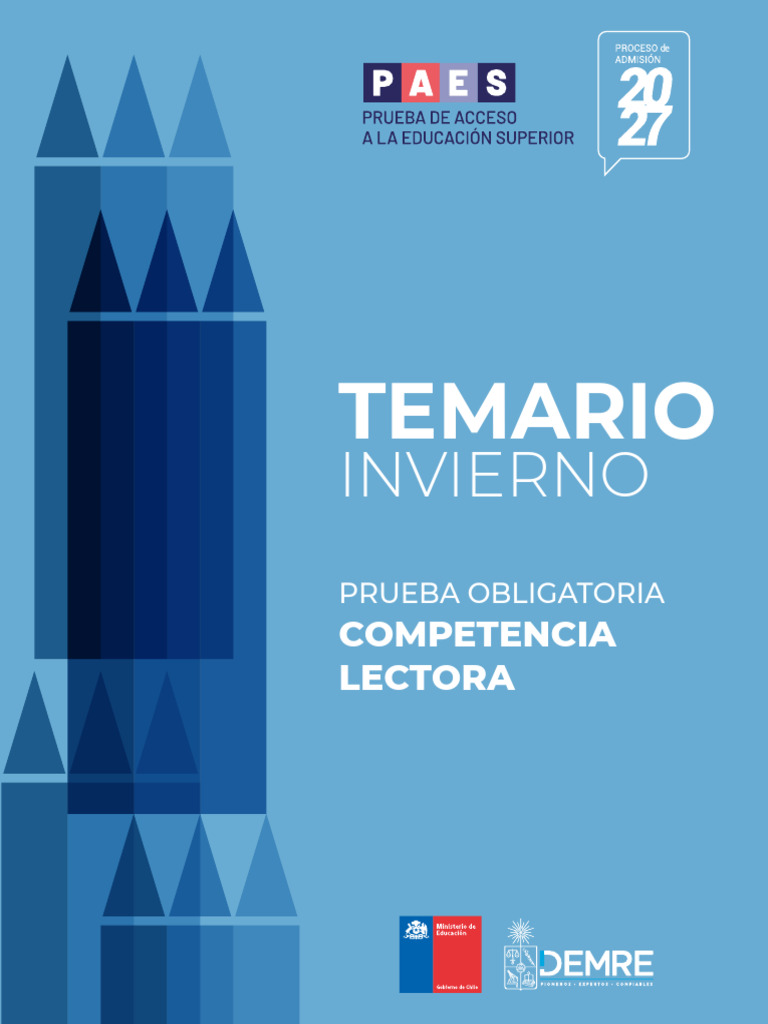 2027 26-01-23 Temario Paes Invierno Competencia Lectora | PDF | Plan de ...
