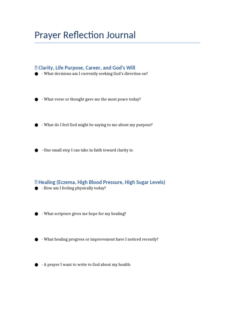Prayer Reflection Journal | PDF
