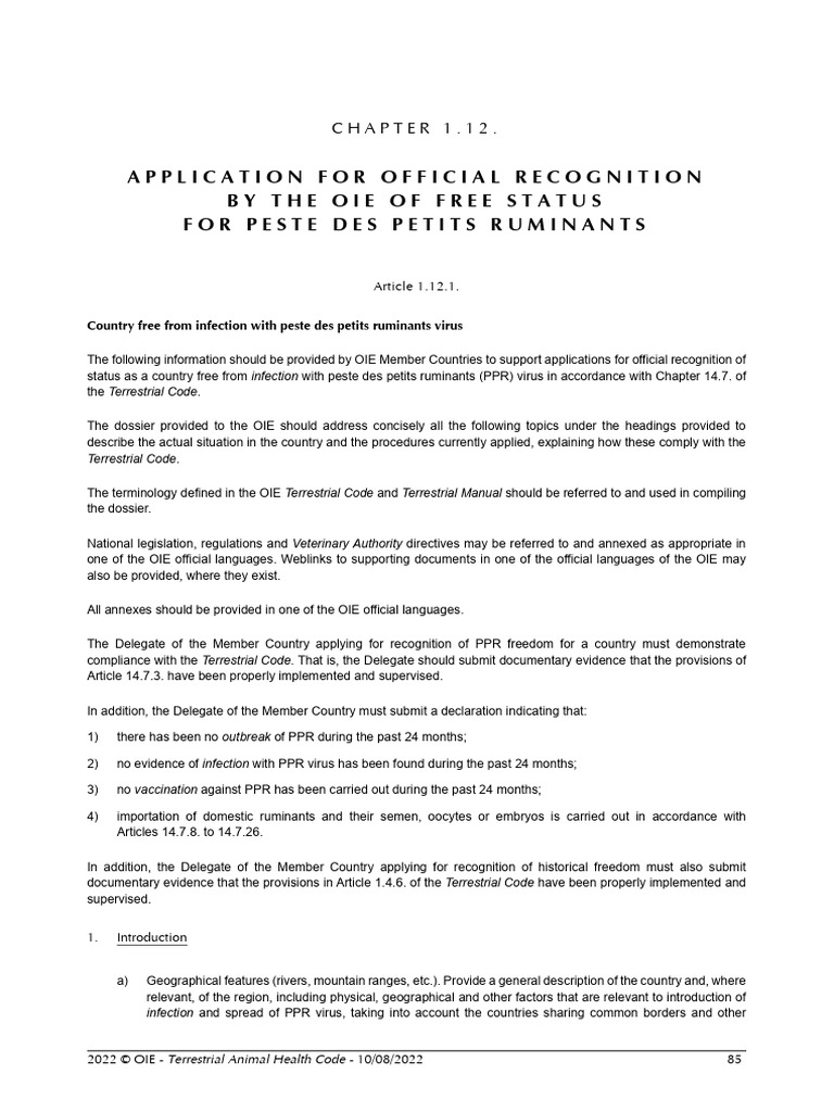 Chapitre Selfdeclaration PPR | PDF | Quarantine | Eradication Of ...