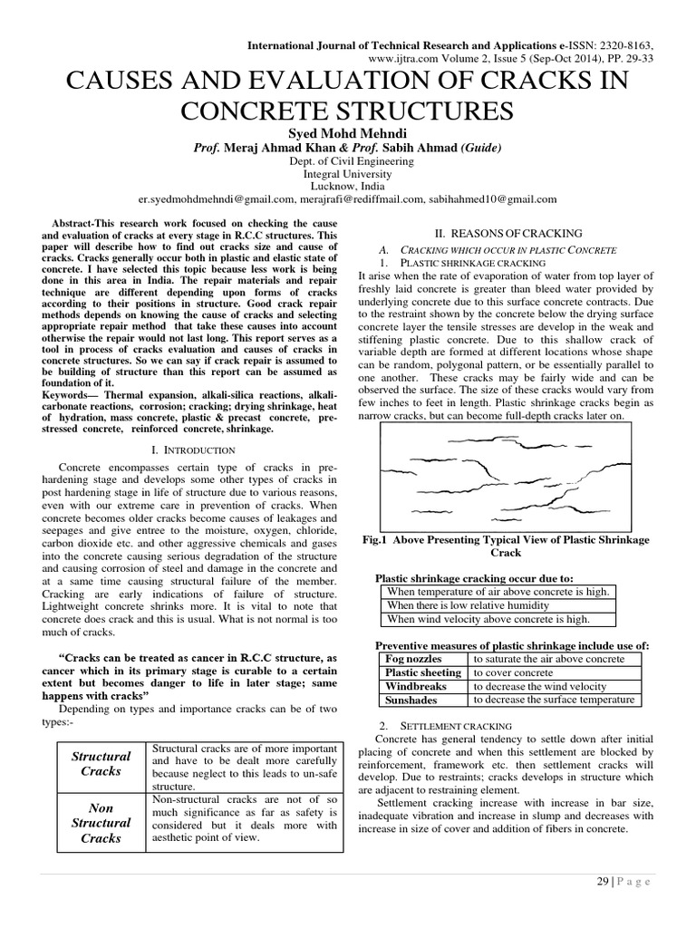 Causes and Evaluation of Cracks in Concr | PDF | Concrete | Corrosion