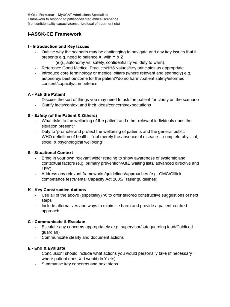 I ASSK CE Framework | PDF