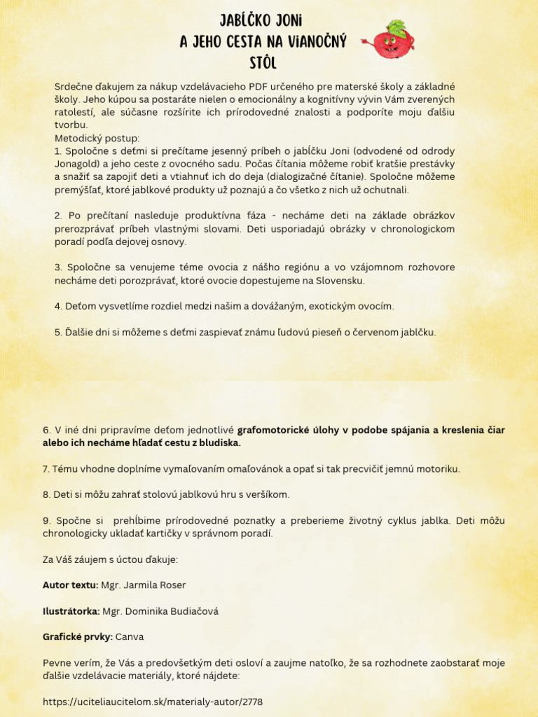 Jablko A Jeho Cesta Na Vianocny Stol PDF | PDF