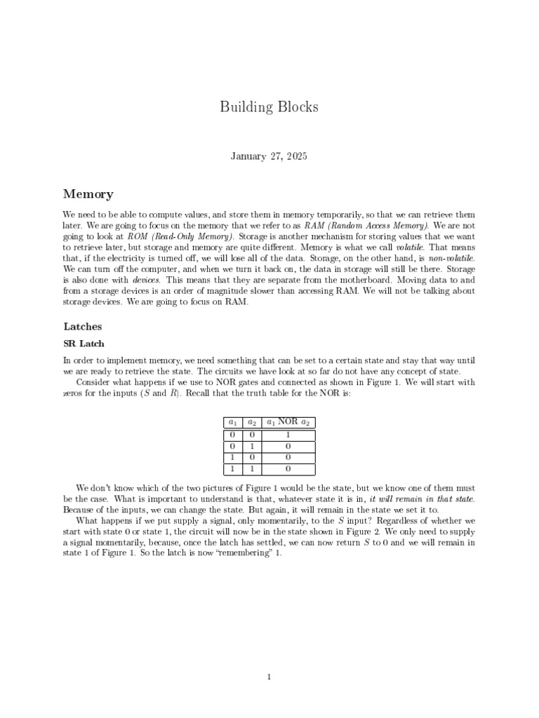 Building Blocks 2 | PDF | Computer Data Storage | Random Access Memory
