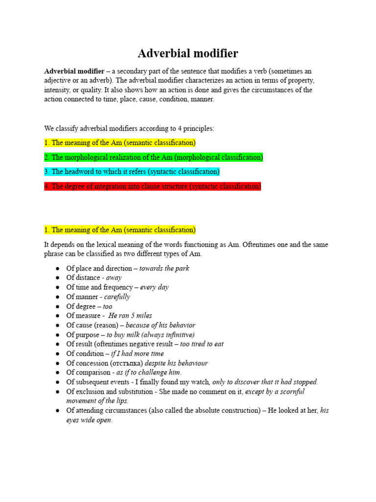 Adverbial Modifier - Docx - 083dc110 d058 4c76 Bad7 4cac1491fed6 | PDF ...