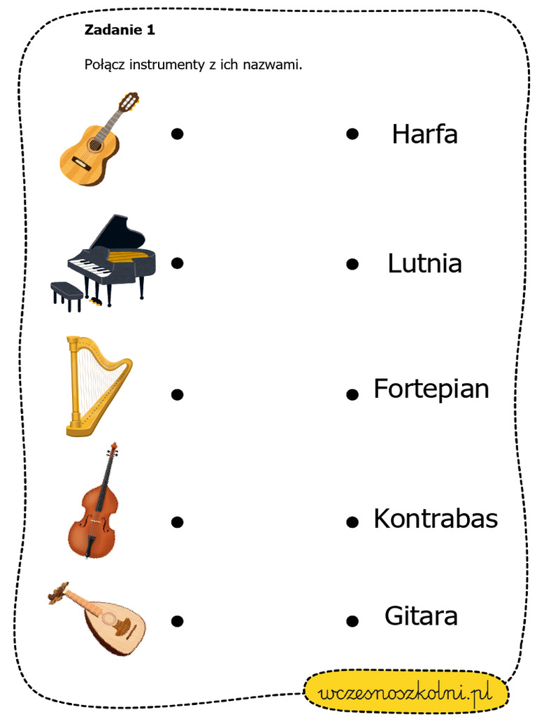 Match The Musical Instruments With Their Shadows PDF | PDF