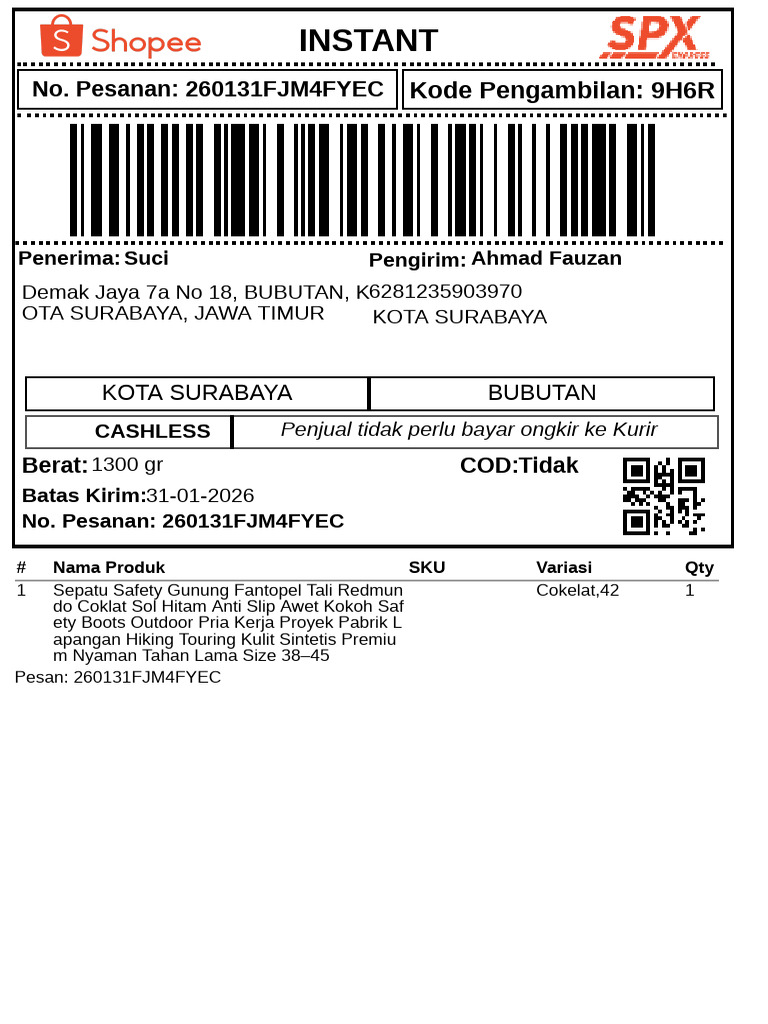 Label Pengiriman 78 | PDF