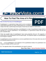 How To Find The Area of A Parallelogram