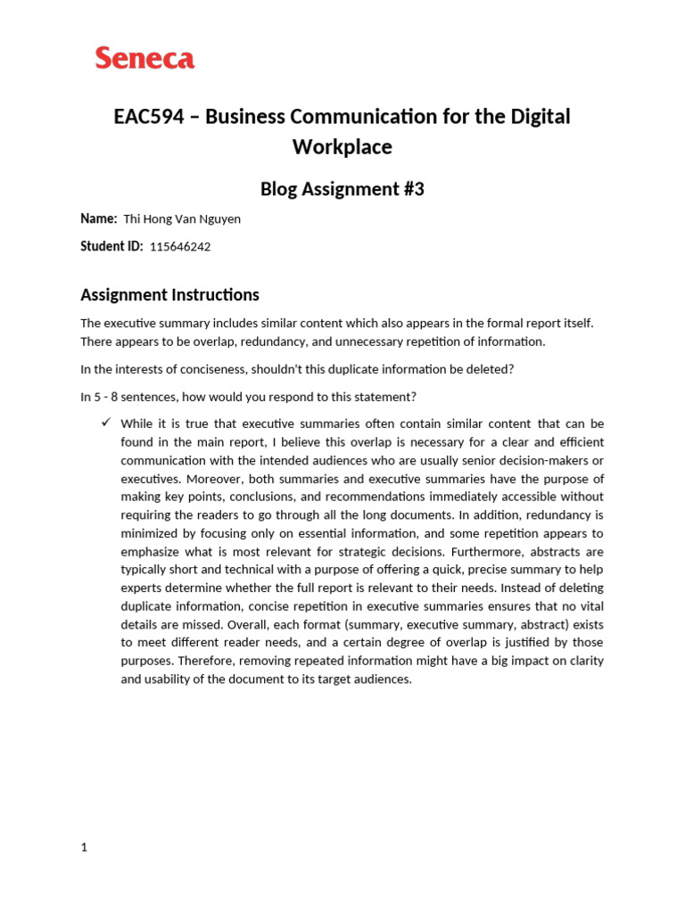 Blog Assignment03 Instructions and Rubric | PDF