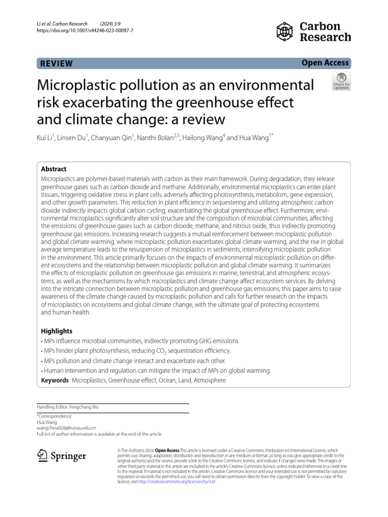 Microplastic Pollution As An Environmental Risk Exacerbating The ...
