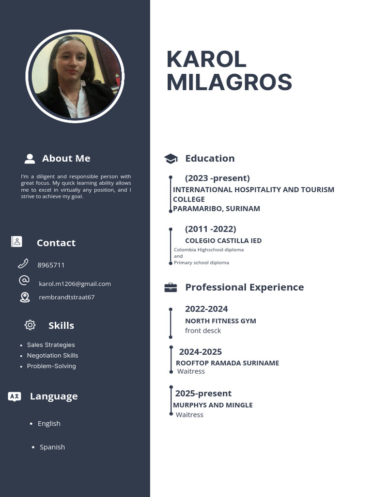 Modern Minimalist CV Resume PDF | PDF