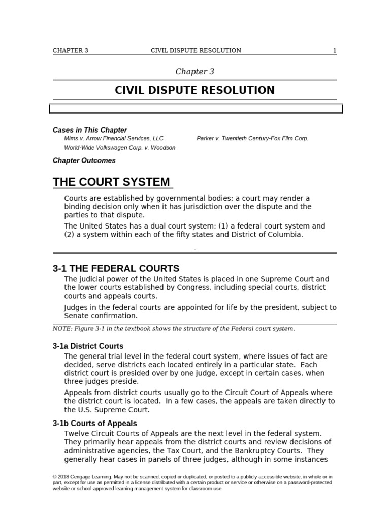 Chapter 3 Outline and Answers To Problems | PDF | Lawsuit | Summary ...
