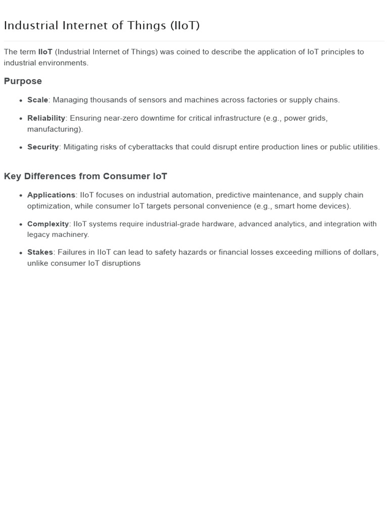 1.4 - Industrial Internet of Things (IIoT) - Internet of Things | PDF