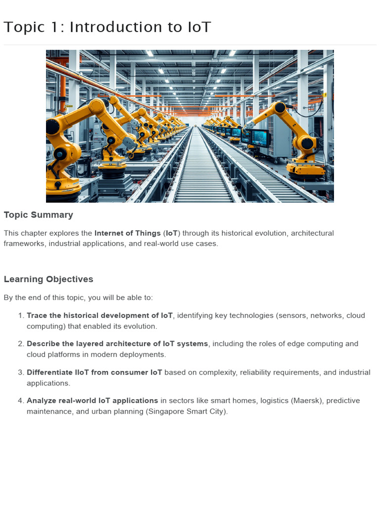 1.1 - Introduction To IoT - Internet of Things | PDF