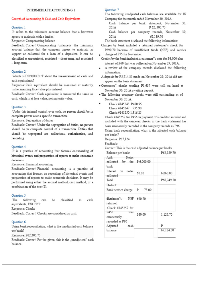 Intermediate Accounting 1 2 | PDF | Depreciation | Lease