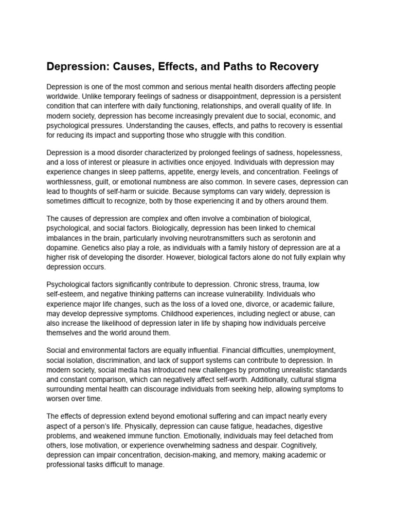 Untitled Document | PDF | Major Depressive Disorder | Depression (Mood)