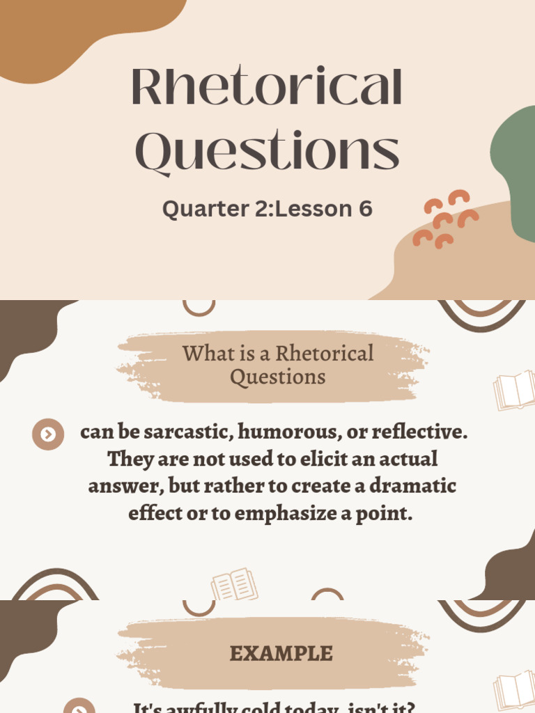Quarter 2 PPT Week 6 | PDF | Rhetoric | Question