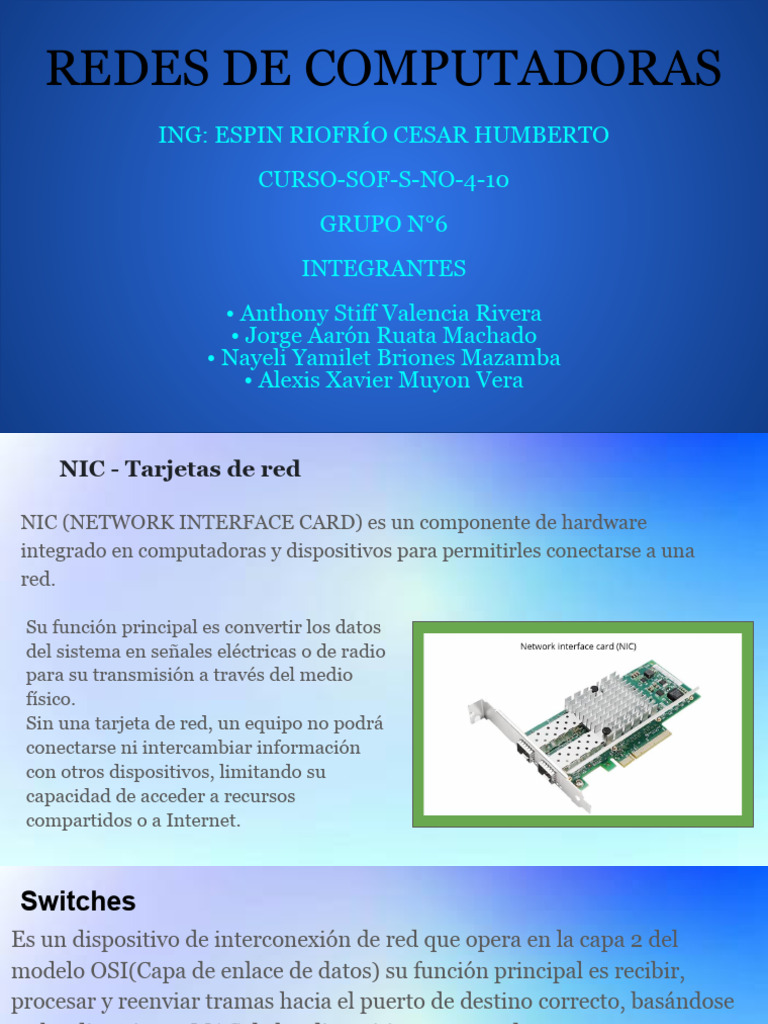 Dispositivos de Red | PDF | Red de computadoras | Servidor (Computación)