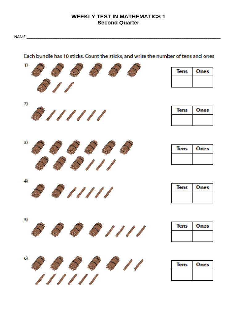 Math Weekly Test | PDF