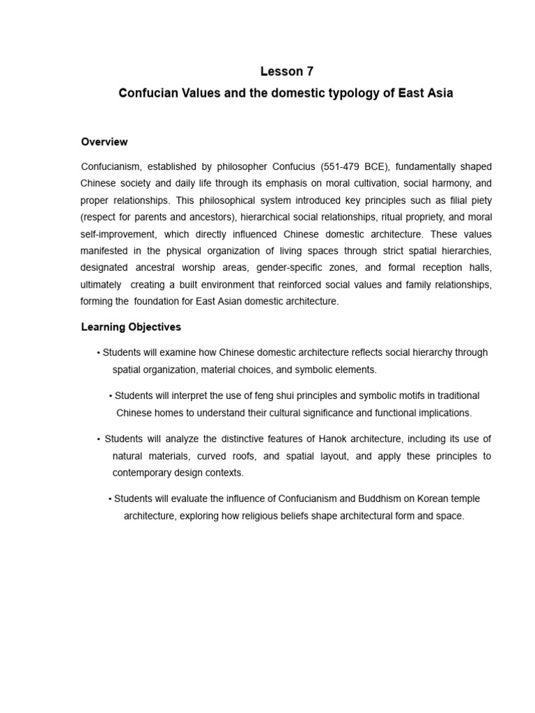 ARCH 213 - Confucian Values and the Domestic Typology of East Asia ...