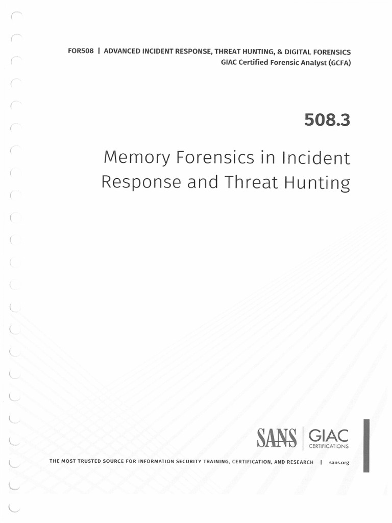 508.3 Memory Forensics in IR and TH | PDF