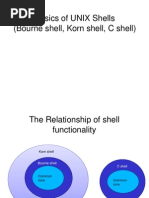 Basics of UNIX Shells (Bourne Shell, Korn Shell, C Shell)