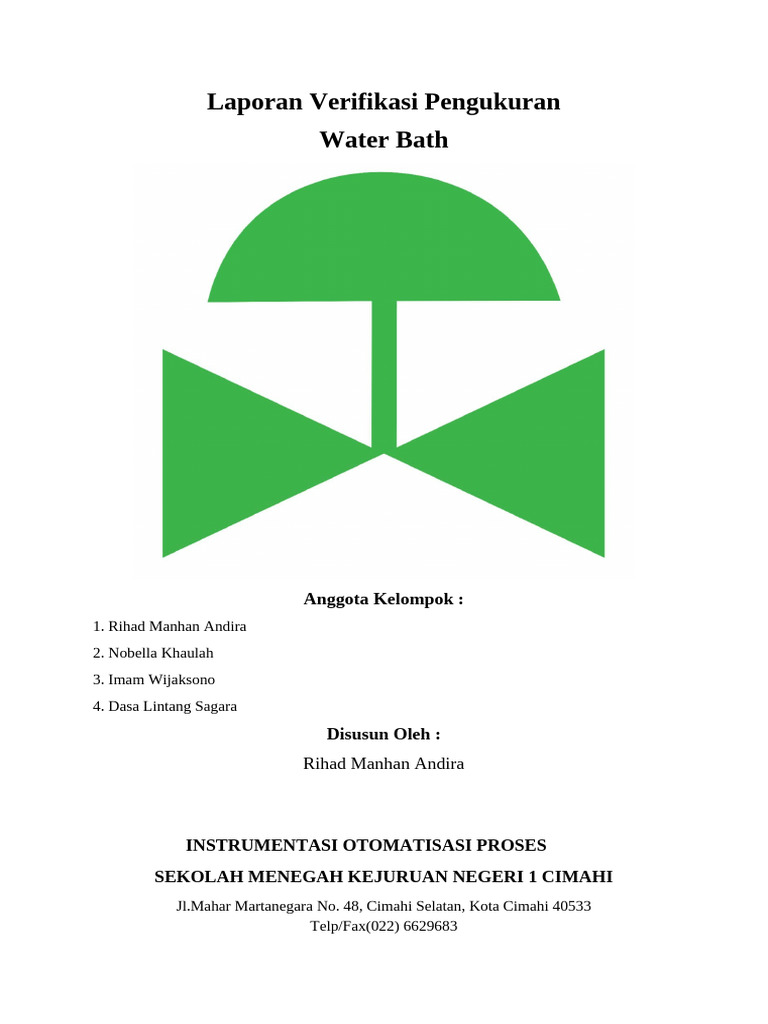 Laporan Waterbath Rihad Sendiri Revisi | PDF
