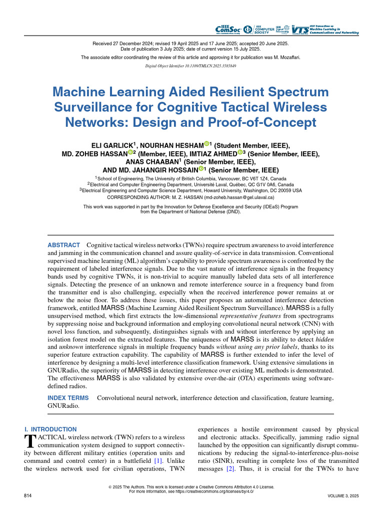 Machine Learning Aided Resilient Spectrum Surveillance for Cognitive ...