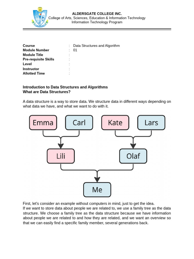 MODULE 1 | PDF | Data Structure | Data