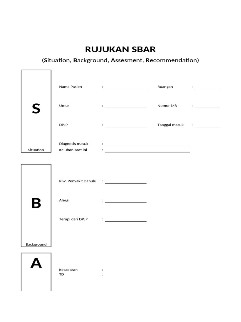 Rujukan Sbar | PDF