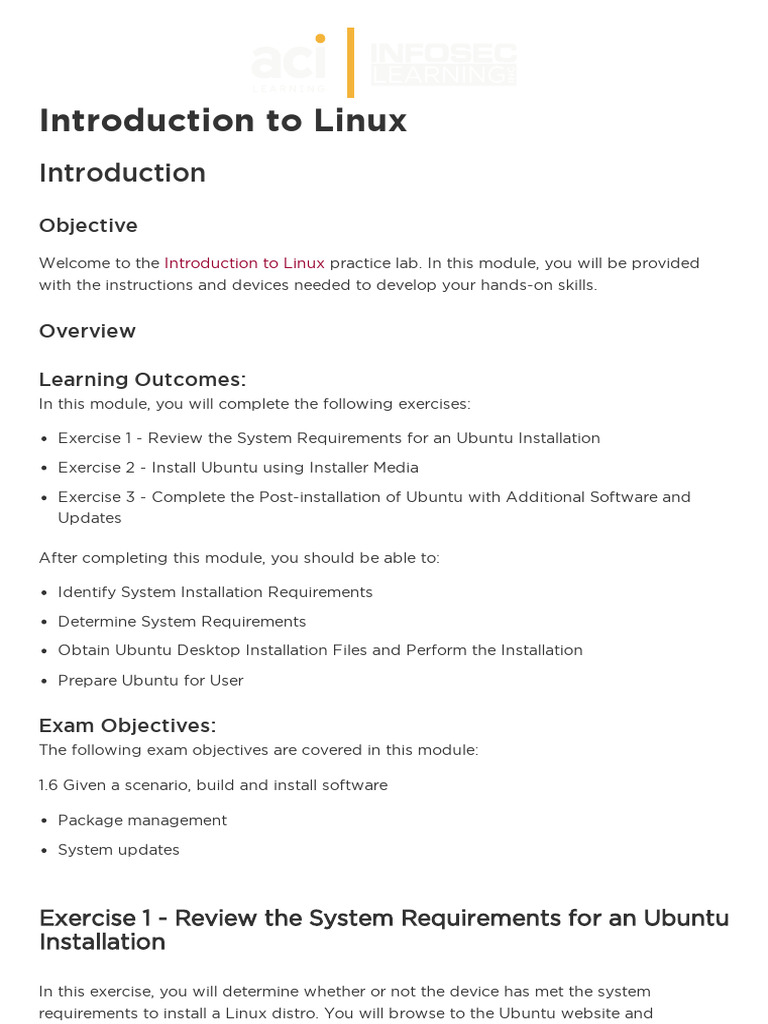Lab Instructions Introduction To Linux | PDF | Windows 10 | Hyper V