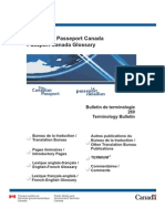 Lexique Passeport Canada