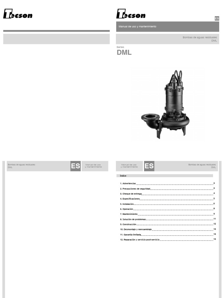Manual DML | PDF | Bomba | Ingenieria Eléctrica