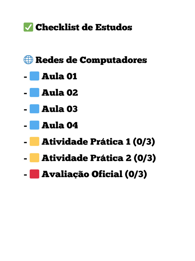 Plano de Estudos Atual | PDF