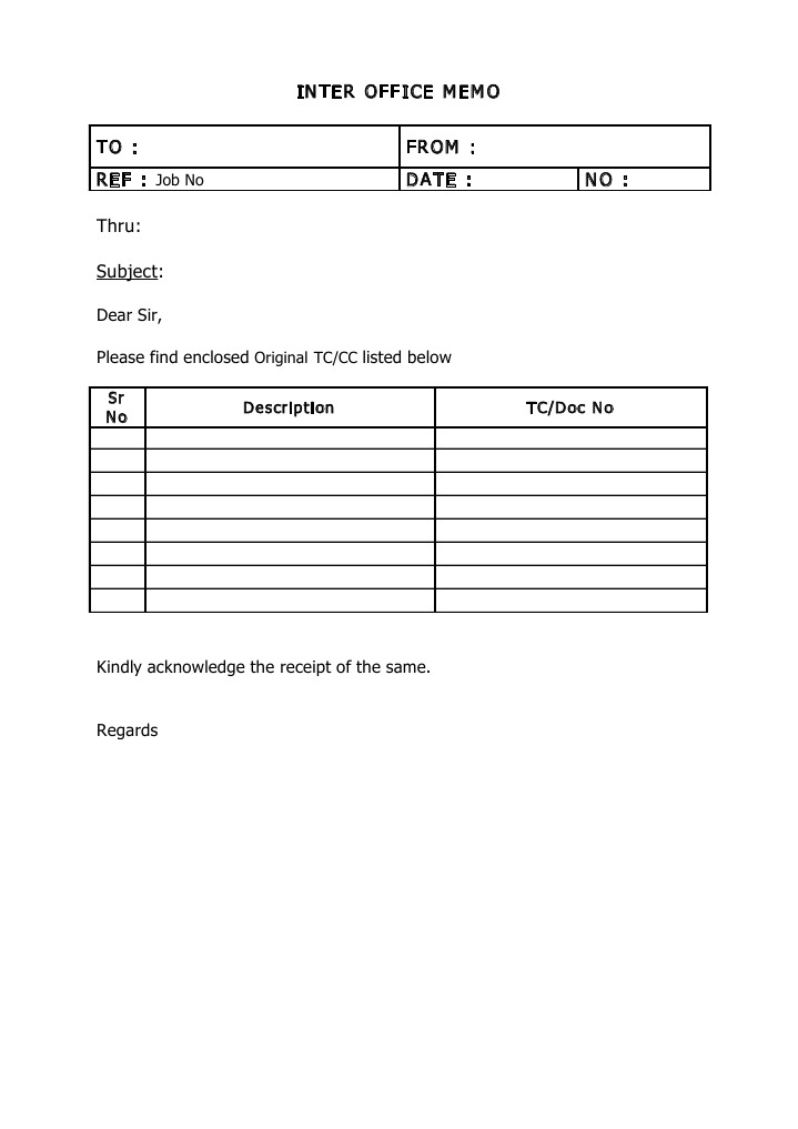 Inter Office Memo Template | PDF | Career & Growth | Law