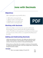 Operations With Decimals