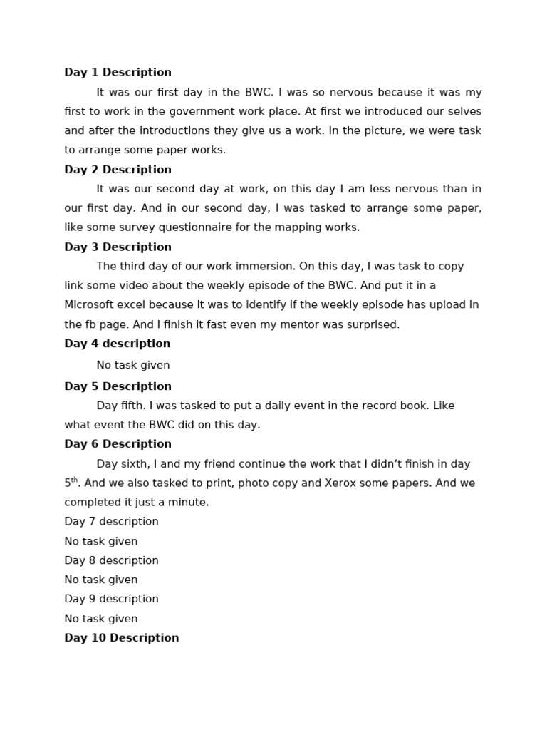 Day 1 Description | PDF