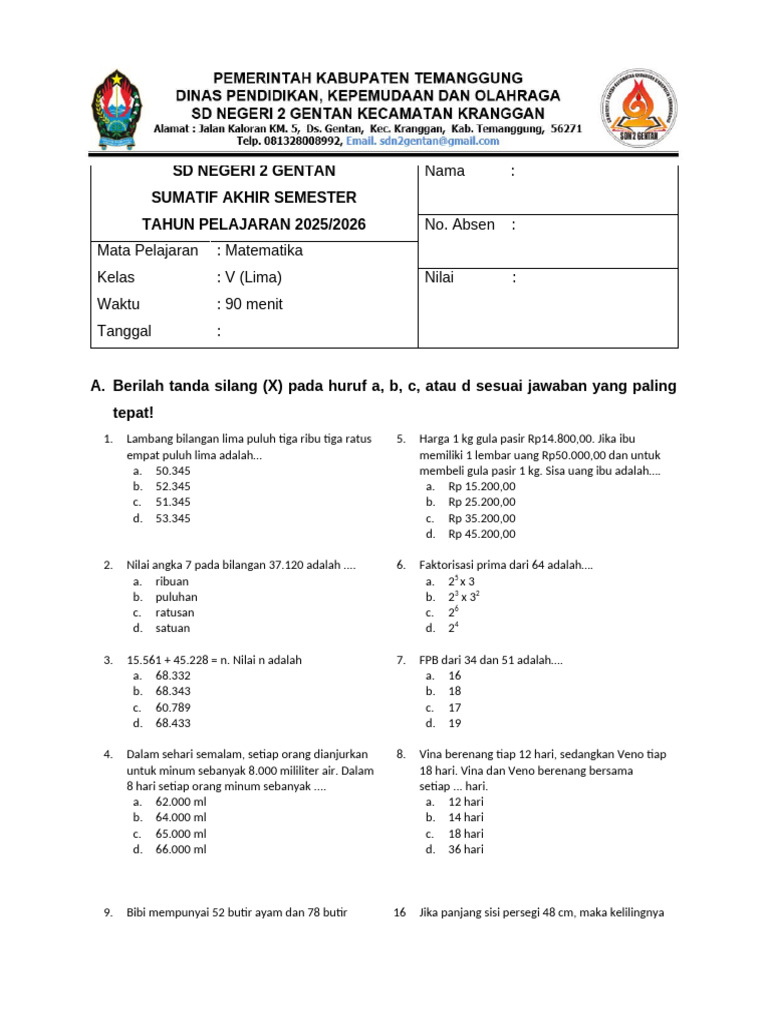 Matematika - SAS | PDF