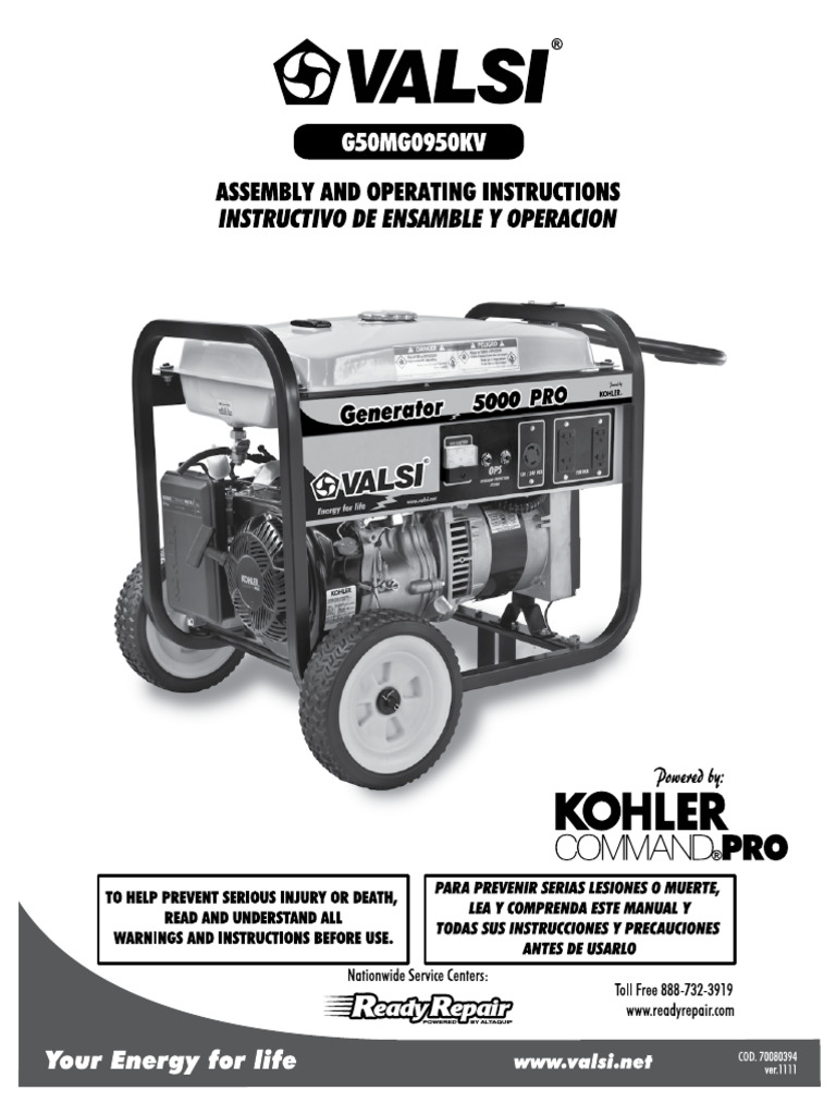 3 Generadores Valsi 5500 | PDF | Engines | Gasoline
