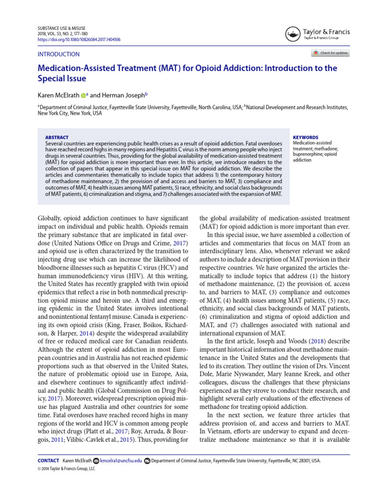 Medication Assisted Treatment MATfor Opioid Addiction Introductiontot | PDF