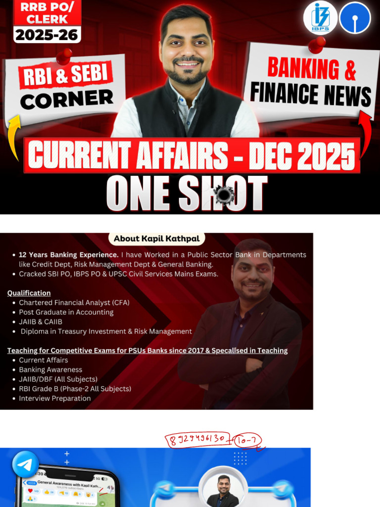 Rbi & Sebi Corner December 2025 Month by Kapil Kathpal - 74412033 ...