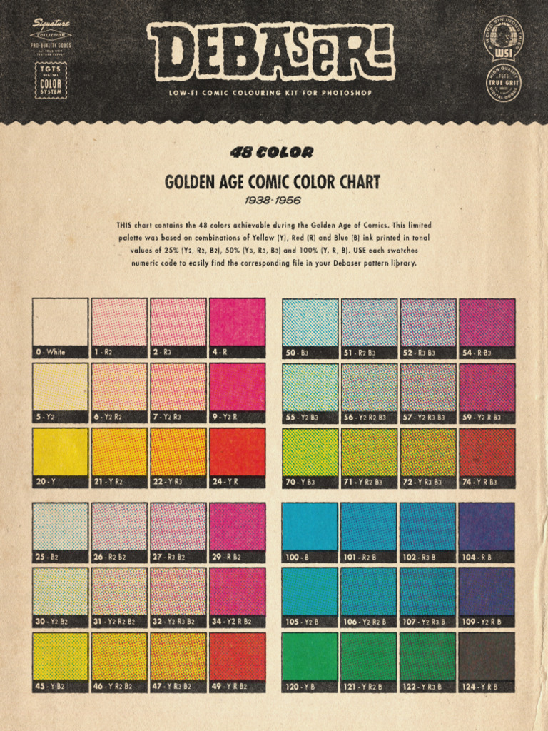 DEBASER 48color Golden Age ColorChart | PDF