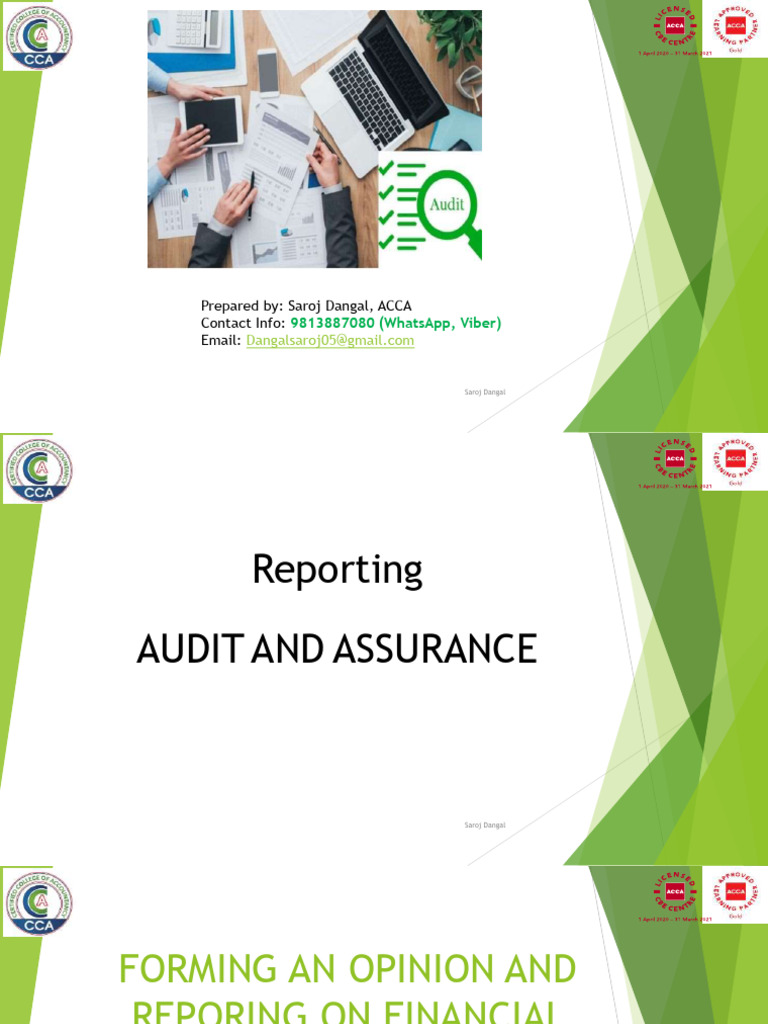 Chapter 12 Reporting f4f80694 0bc2 428a Bc51 Cf5160f7cdbd | PDF | Audit ...