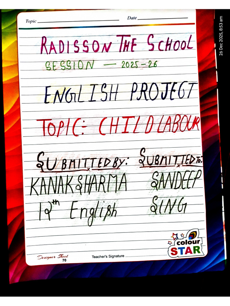 English Project File 12th | PDF