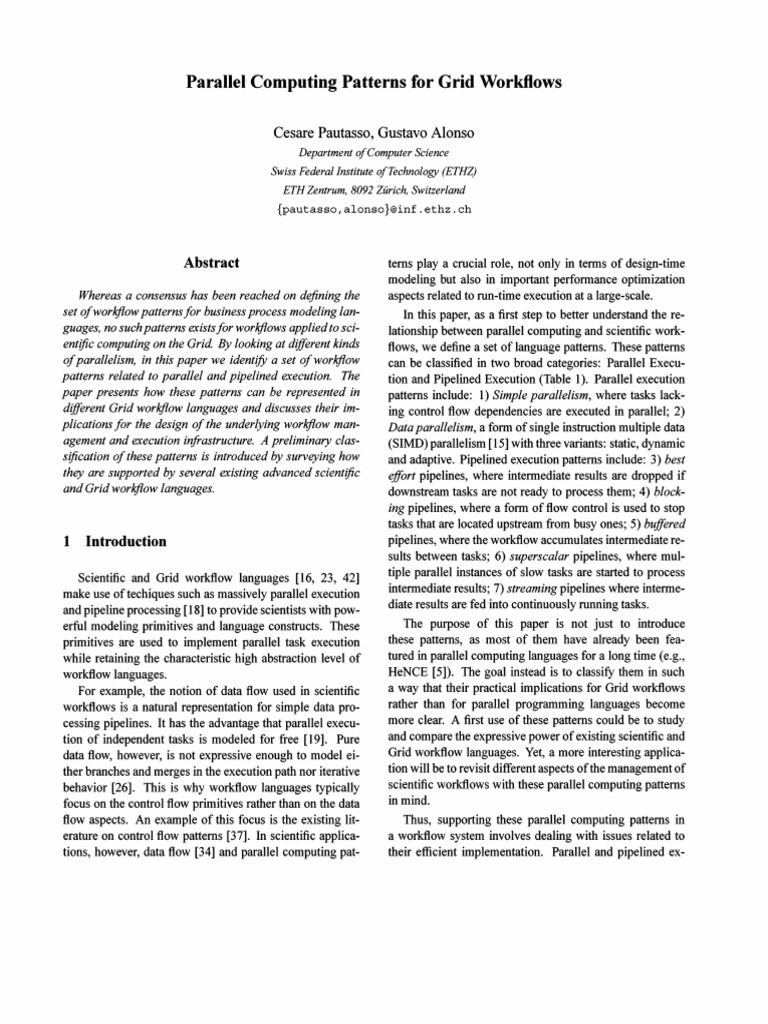 2006.parallel Computing Patterns For Grid Workflows | PDF | Parallel ...