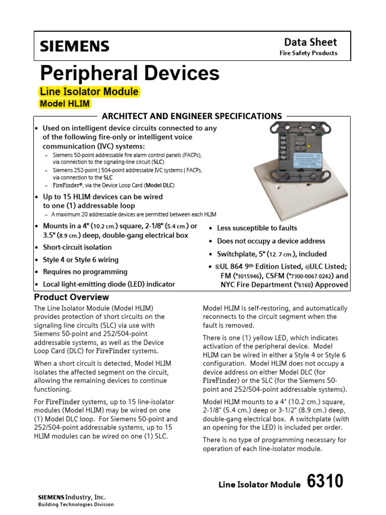 Line Isolator Module HLIM | PDF | Computer Engineering | Equipment
