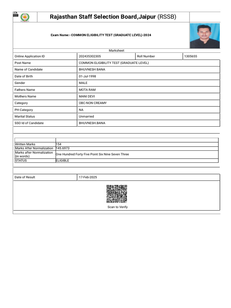 Cet Graduation Level Result | PDF