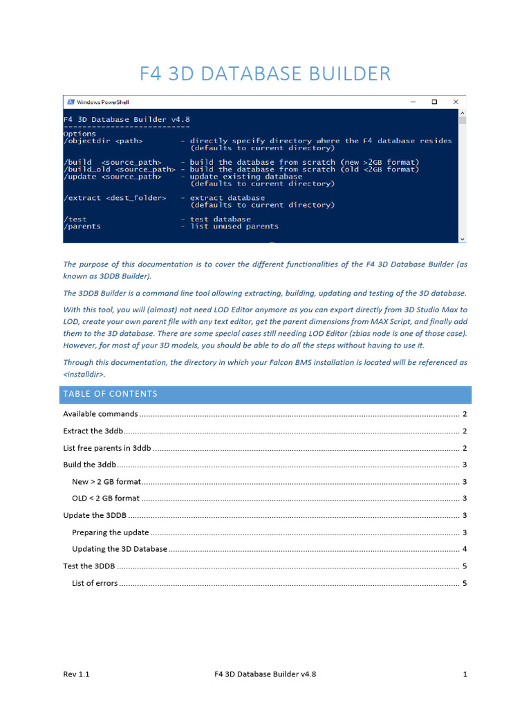 F4 3D Database Builder | PDF | Databases | Computer Programming
