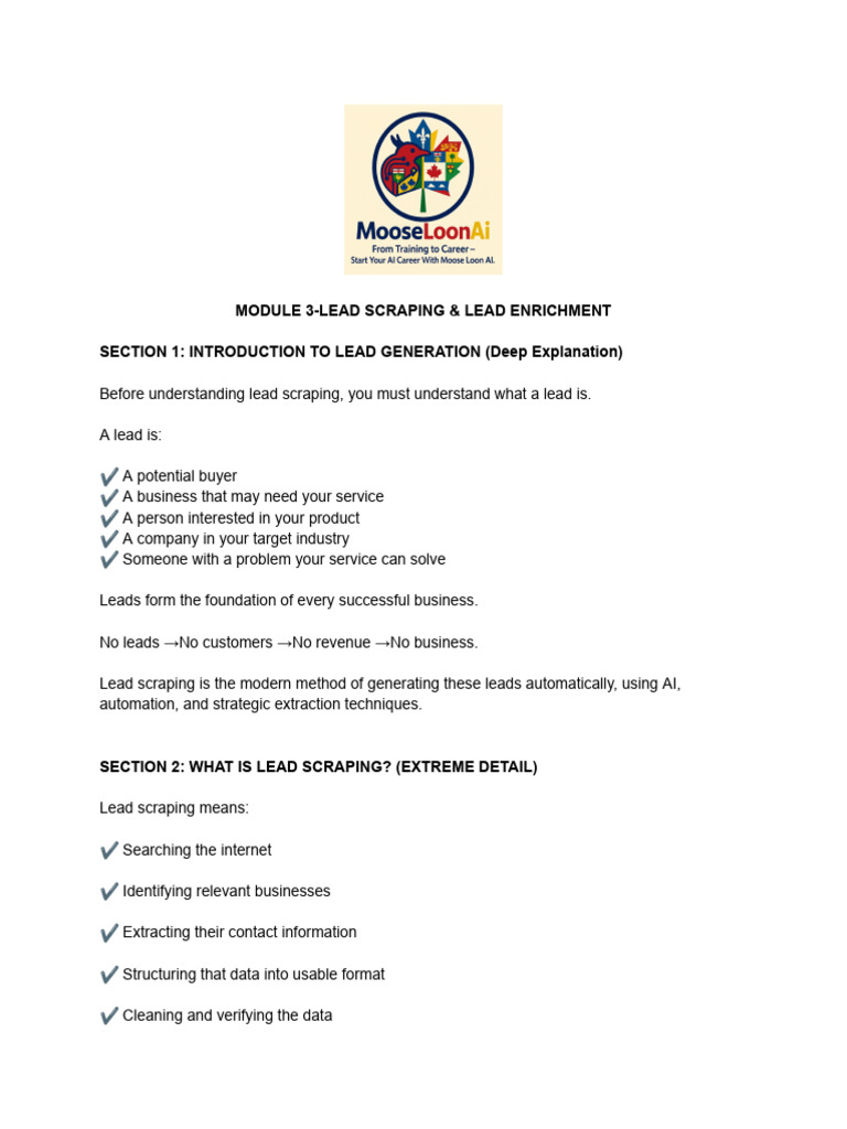 Module 3-Lead Scraping & Lead Enrichment | PDF | Artificial ...