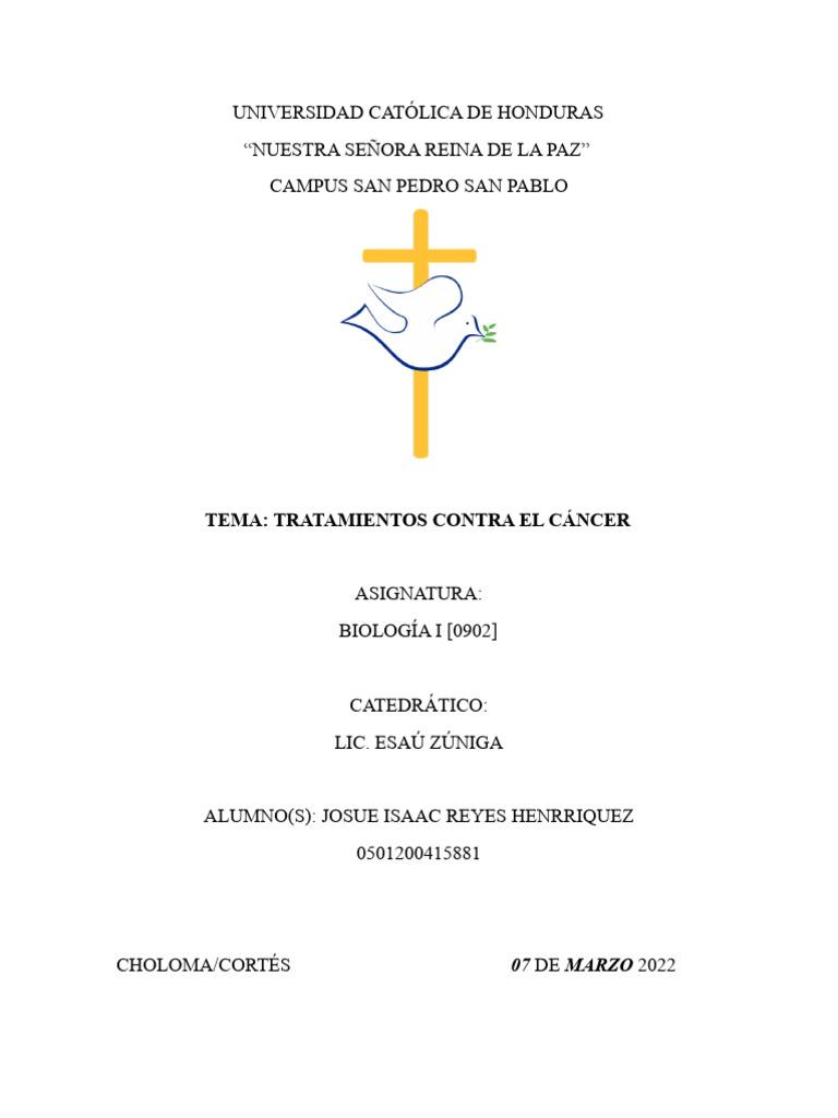 BIO - Tratamientos Contra El Cáncer (Isaac) | PDF