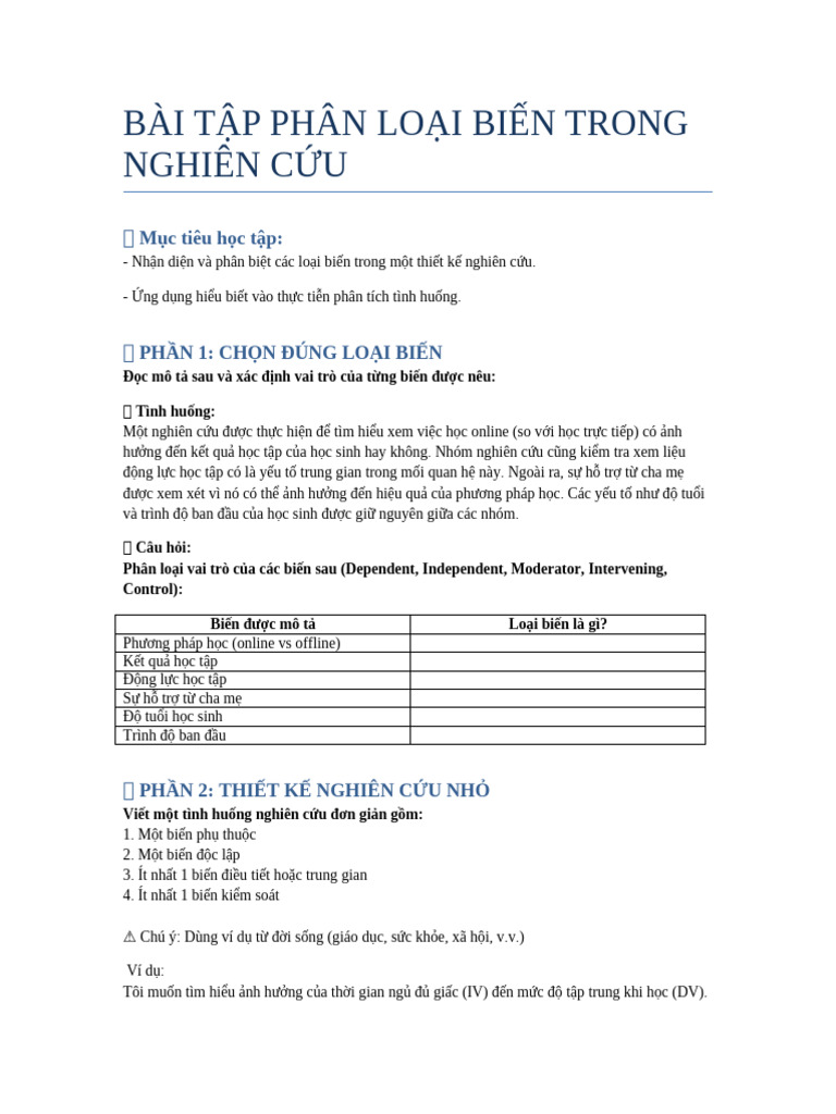 Session 2 - Types of Variables | PDF